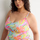 Floral Scoop-Neck Tankini Top with Inner Bra - Bleu Rod Beattie