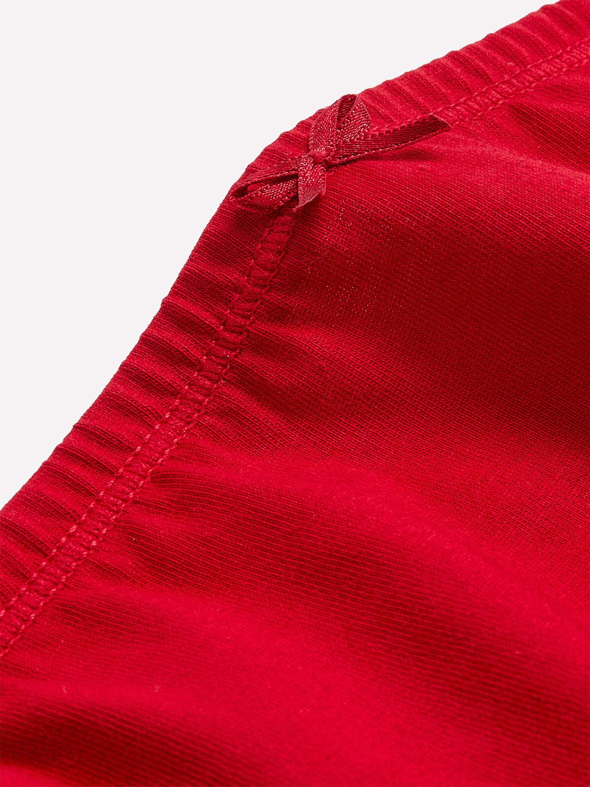 Red High-Cut Cotton Brief with Heart Placement Print - tiVOGLIO