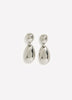 Silver Two-Piece Pendant Earrings