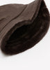 Reversible Brown Faux-Fur and Nylon Bucket Hat