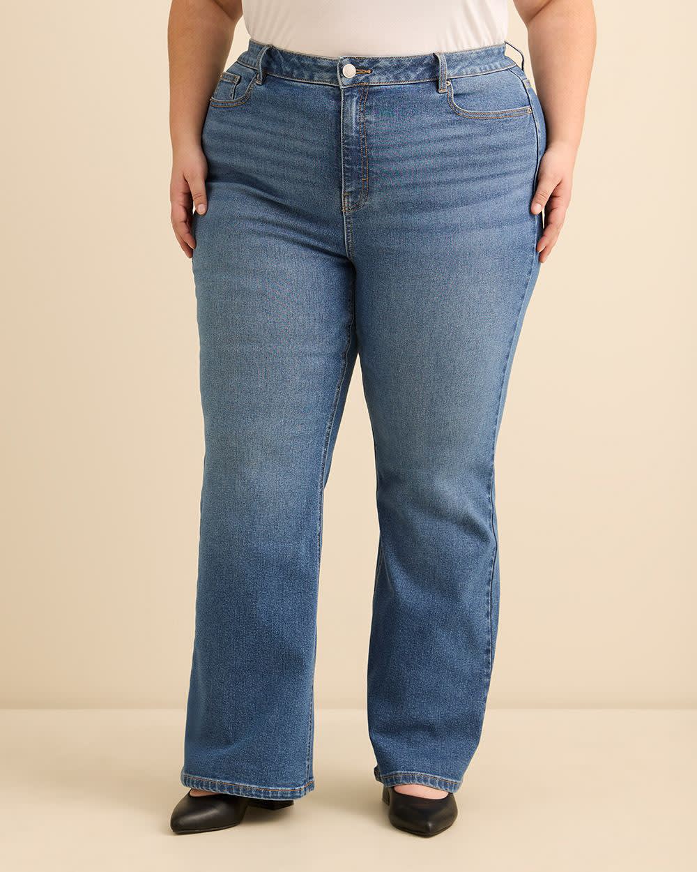 Jean coupe classique taille haute et jambe évasée - d/C JEANS