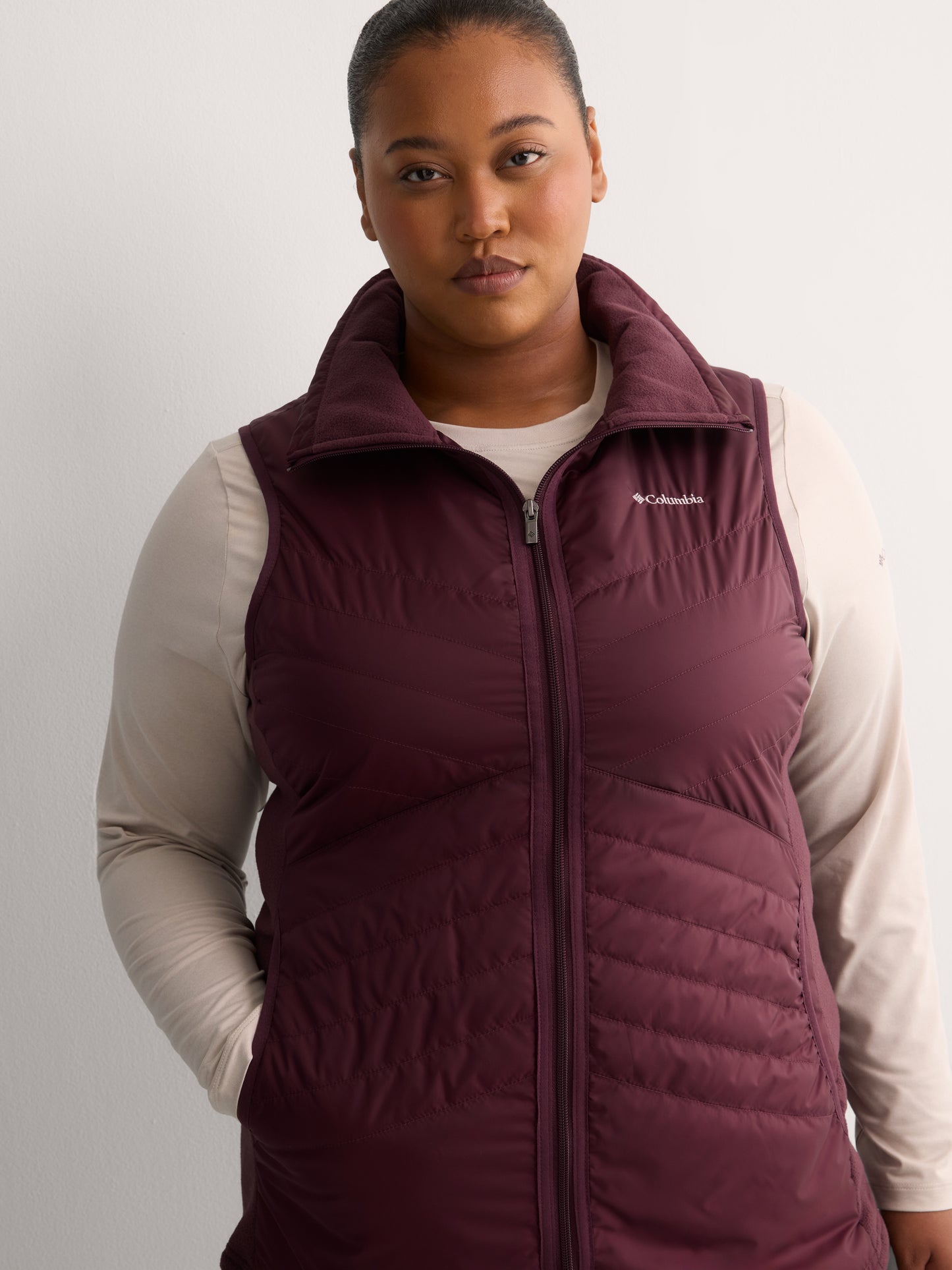 Mix It Around Long Vest II - Columbia