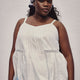 Linen Blend Swing Cami Blouse with Pintuck Detail