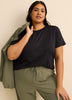 Crewneck T-Shirt with Side Slits - Active Zone
