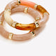 Bamboo Look Elastic Bracelets, Set of 2