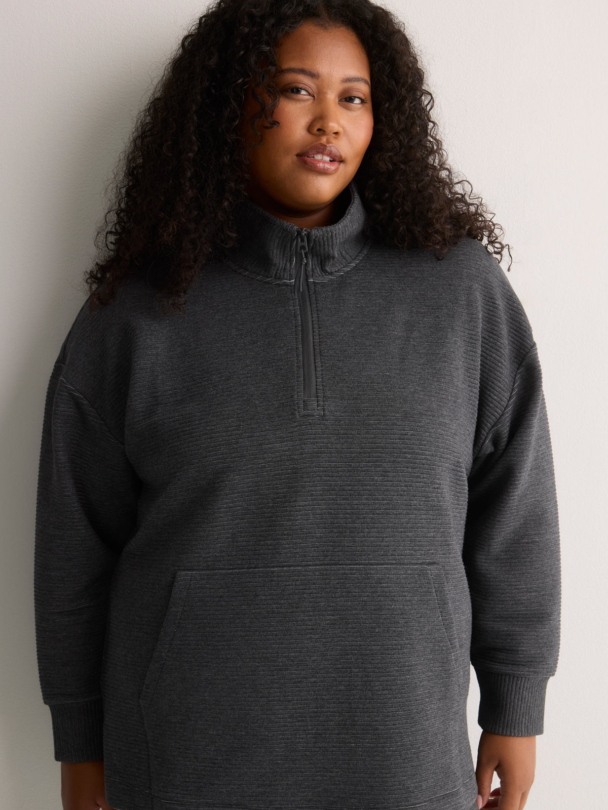 Long Ottoman Half-Zip Sweatshirt - Active Zone