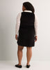 Short Black Sleeveless Pinafore Dress