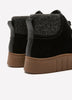 Wide Width, Mykah Izzy Suede Lace-Up Bootie with Sherpa Overlay - Clarks
