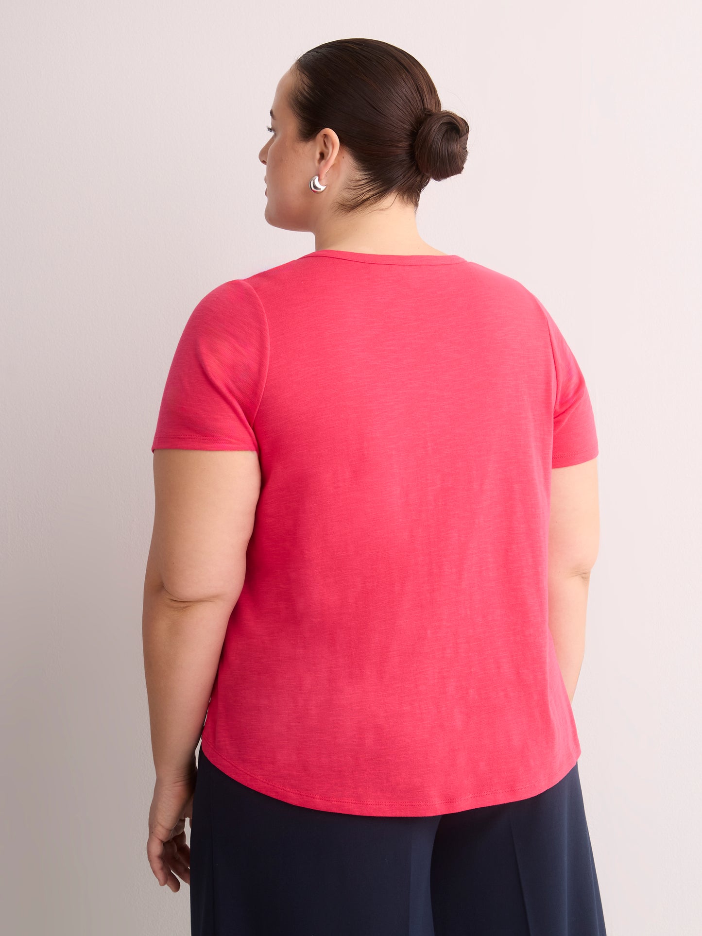 Short-Sleeve Henley T-Shirt with Snaps