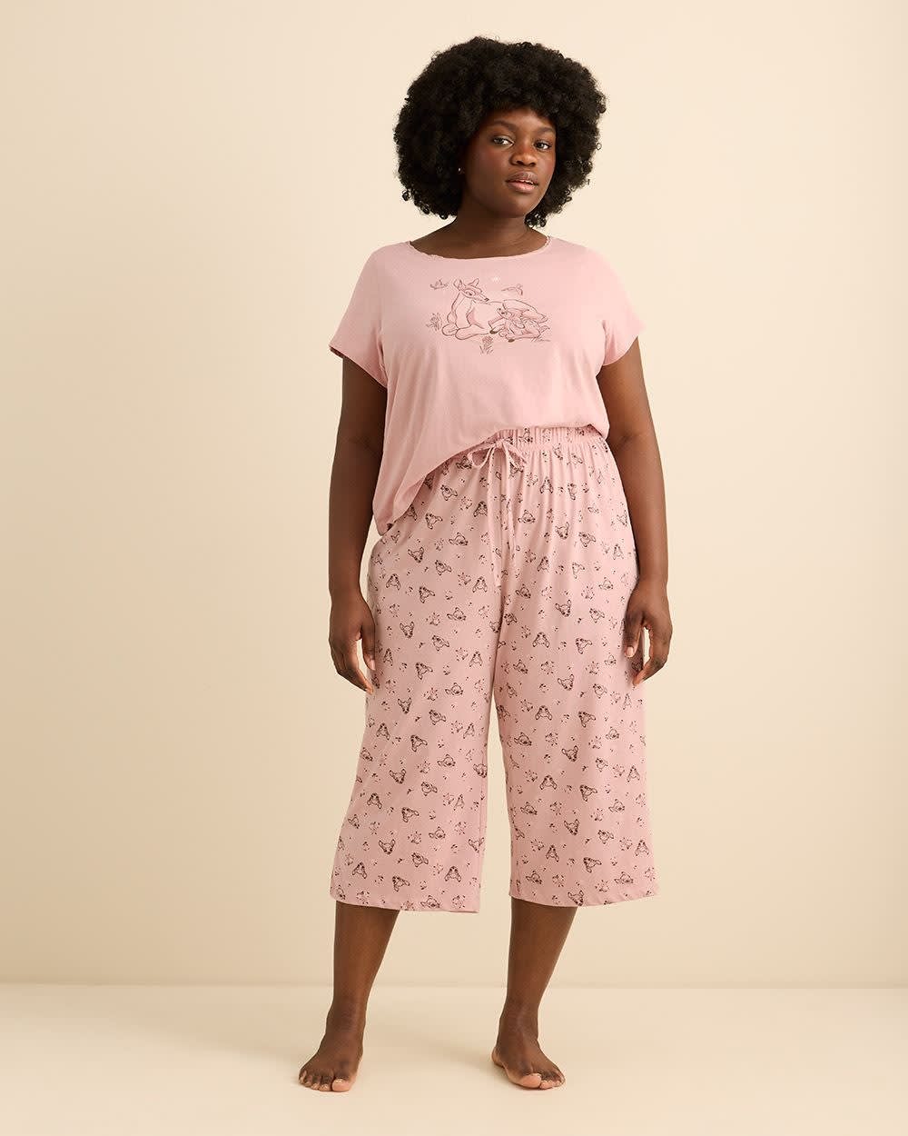 Bambi Pyjama Capri with Lace at Waistband - ti Voglio