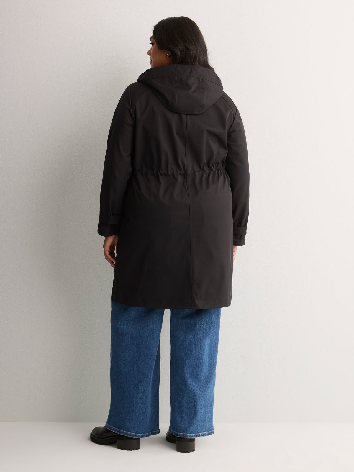 Long Hooded Rain Jacket