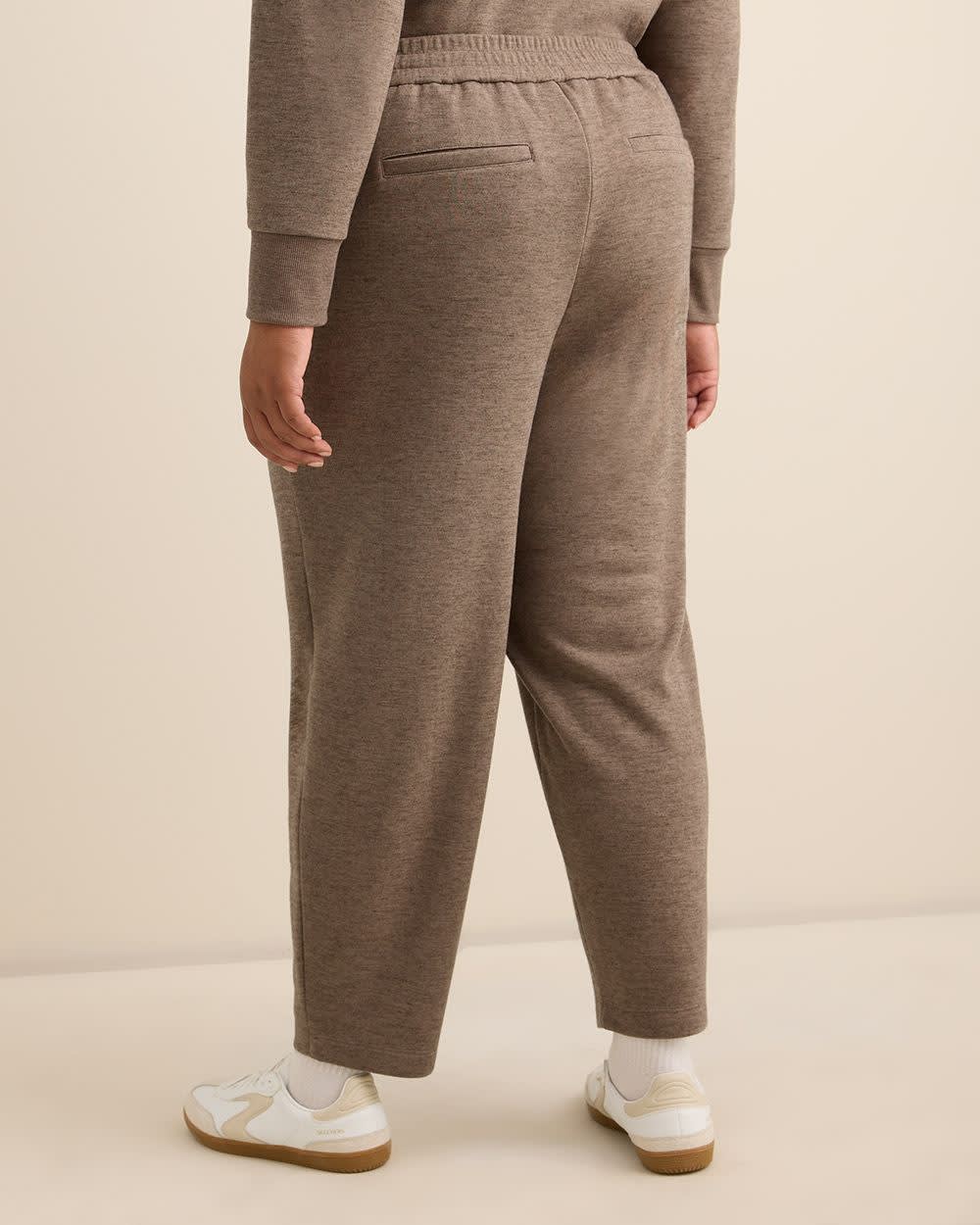 Pull-On Barrel-Leg Knit Pant