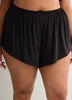 Sexy Black Shiny Microfibre Boxer - Déesse Collection