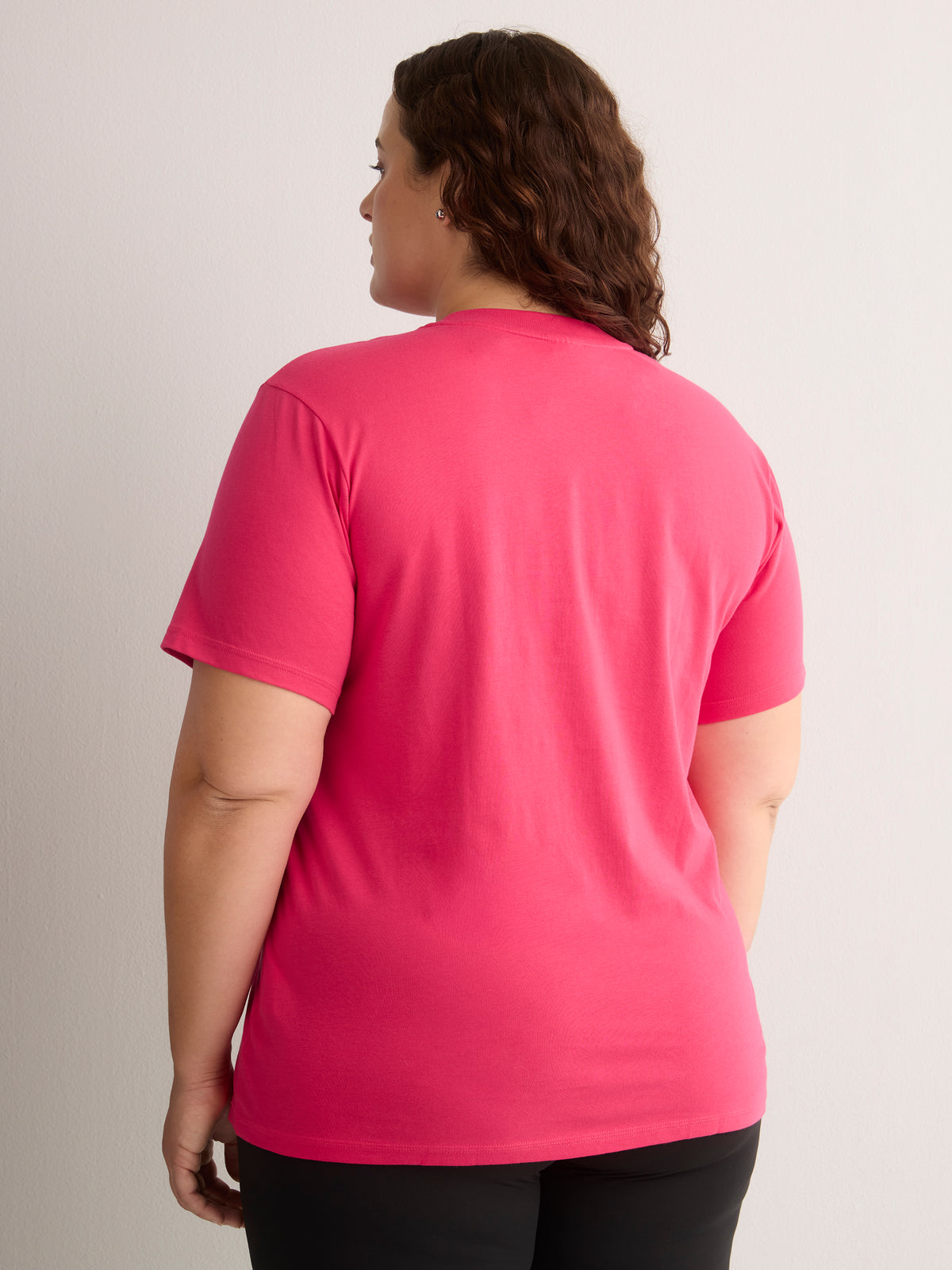 Pink Cotton Short-Sleeve Crew-Neck Tee - adidas