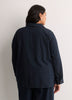 Denim Buttoned Down Shirt with Scarf Collar