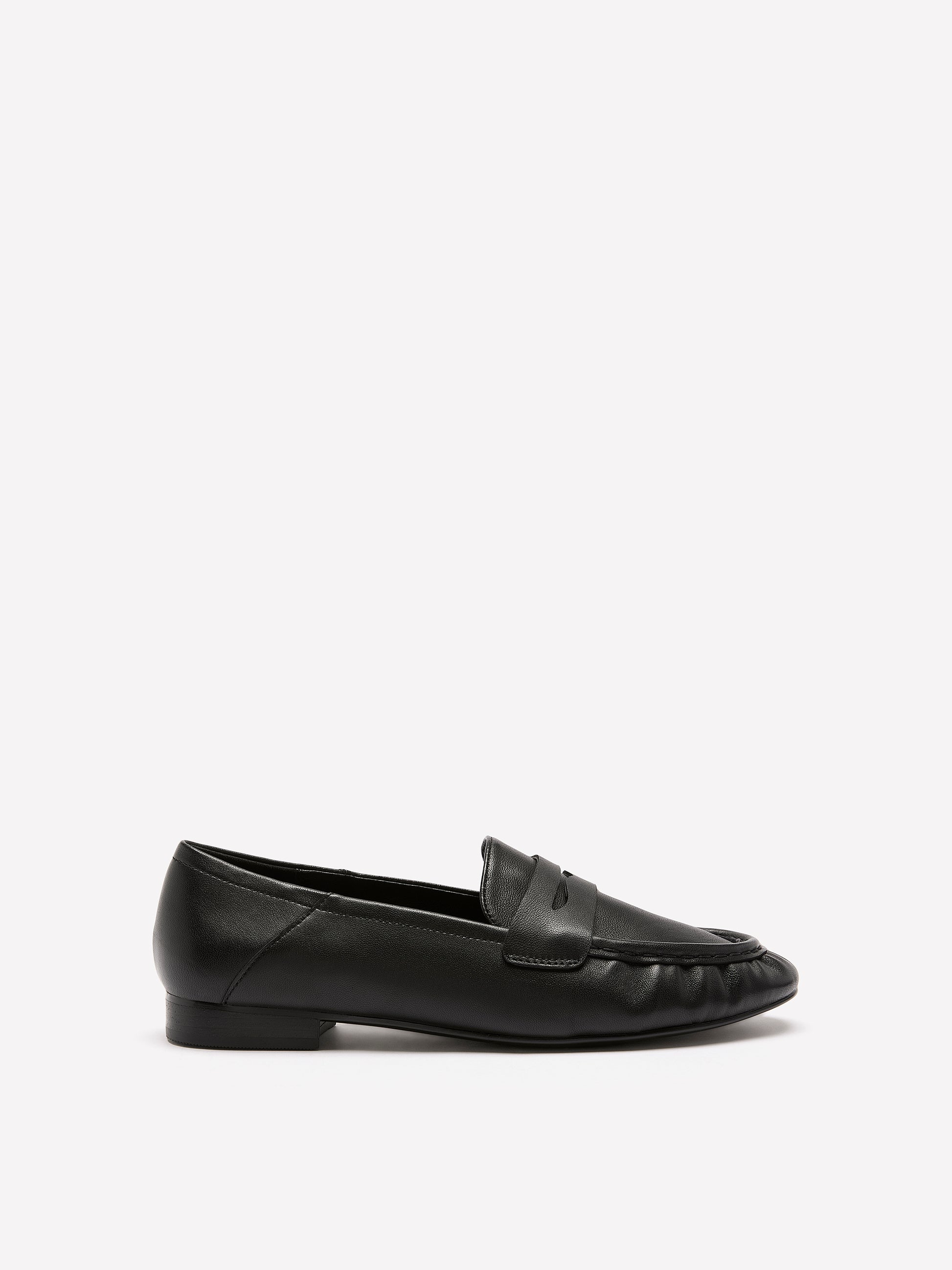 Extra Wide Width, Black Leather Loafer