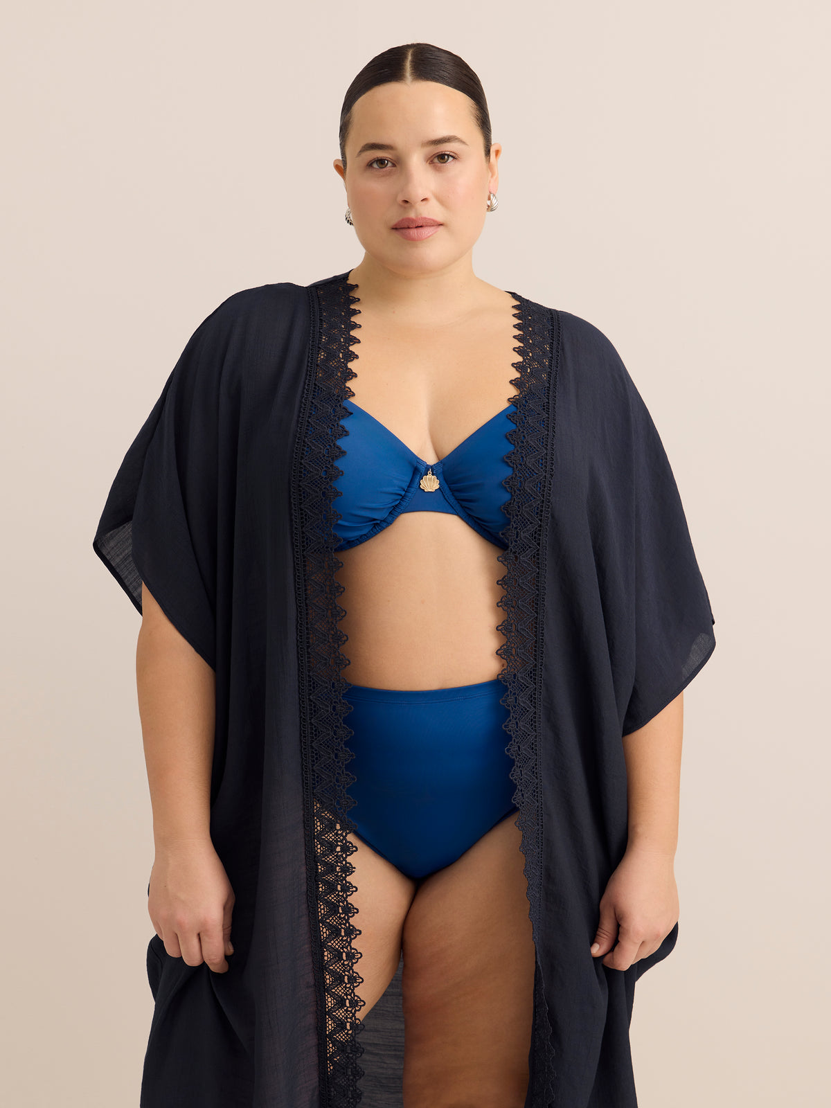 Long Cape with Crochet Trim