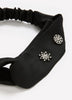 Black Crisscross Embellished Hair Headband