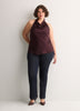 Satin Straight Sleeveless Halter Top