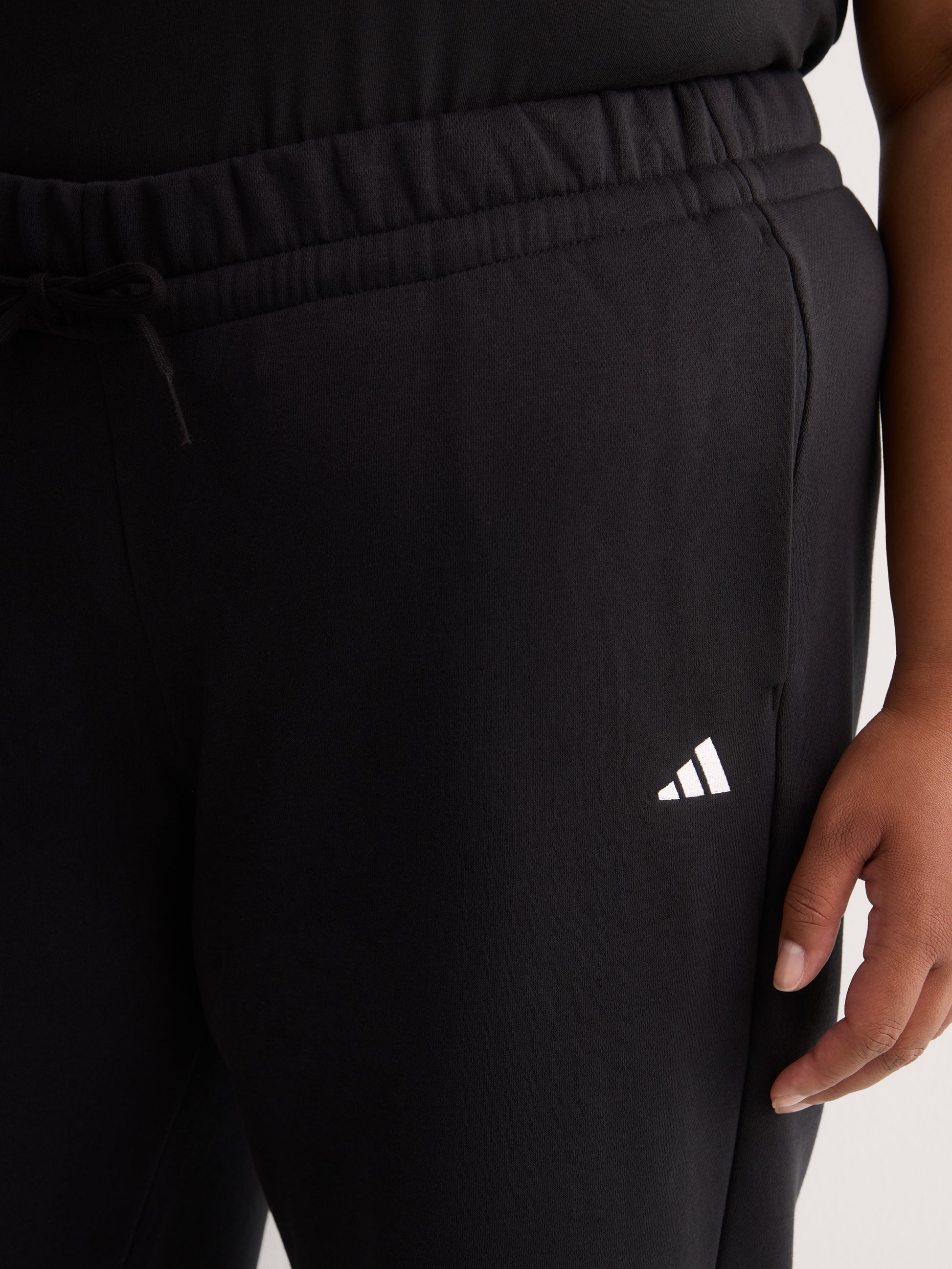 Black Essential Fleece Open-Hem Pant - adidas