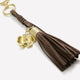 Key Chain Bag Charm with Tassel and Rose