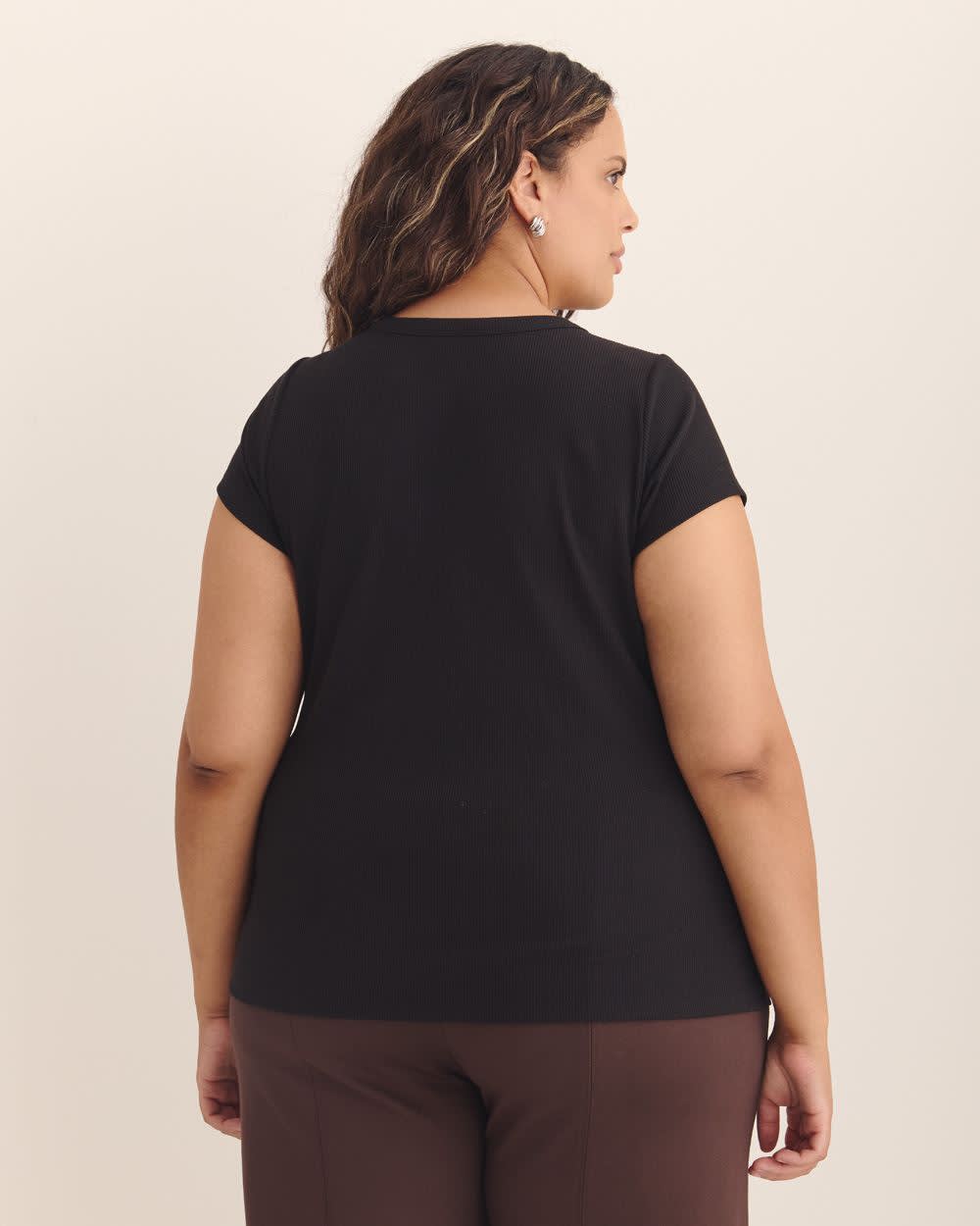 T-shirt ajusté côtelé à  col rond - Essentiels PENN.