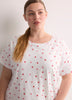 White Strawberry-Print Short-Sleeve Sleepshirt - ti Voglio