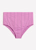 Violet High-Waist Mid-Leg Eyelet Swim Brief