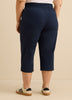 Pantalon capri extensible bimatière