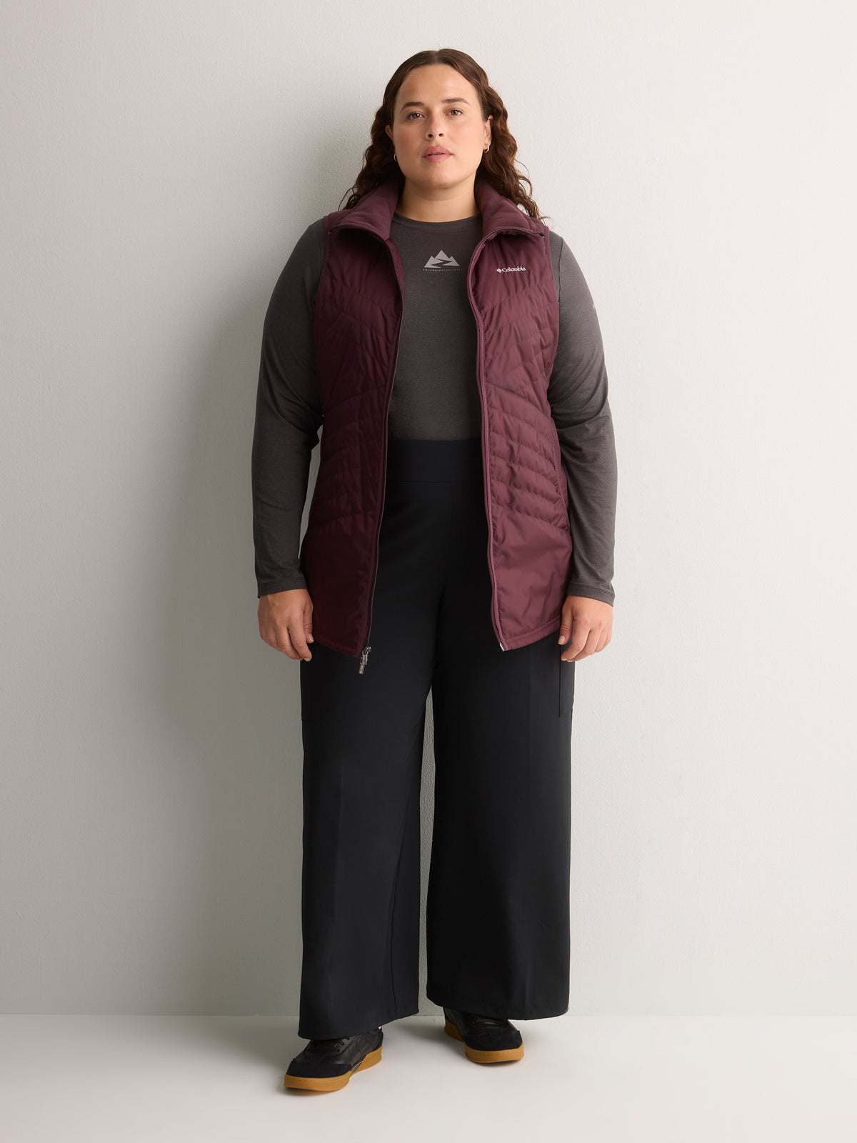 Mix It Around Long Vest II - Columbia