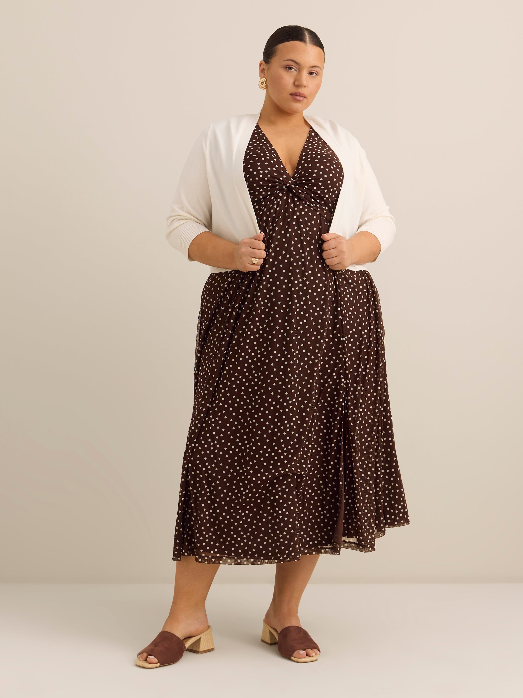 Fine Gauge Knit Sweater Overpiece - Addition Elle