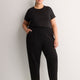 Black Pull-On Barrel-Leg Knit Jogger Pant - Active Zone