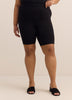 Bike Short with Eyelet Palm Tree Embroidery
