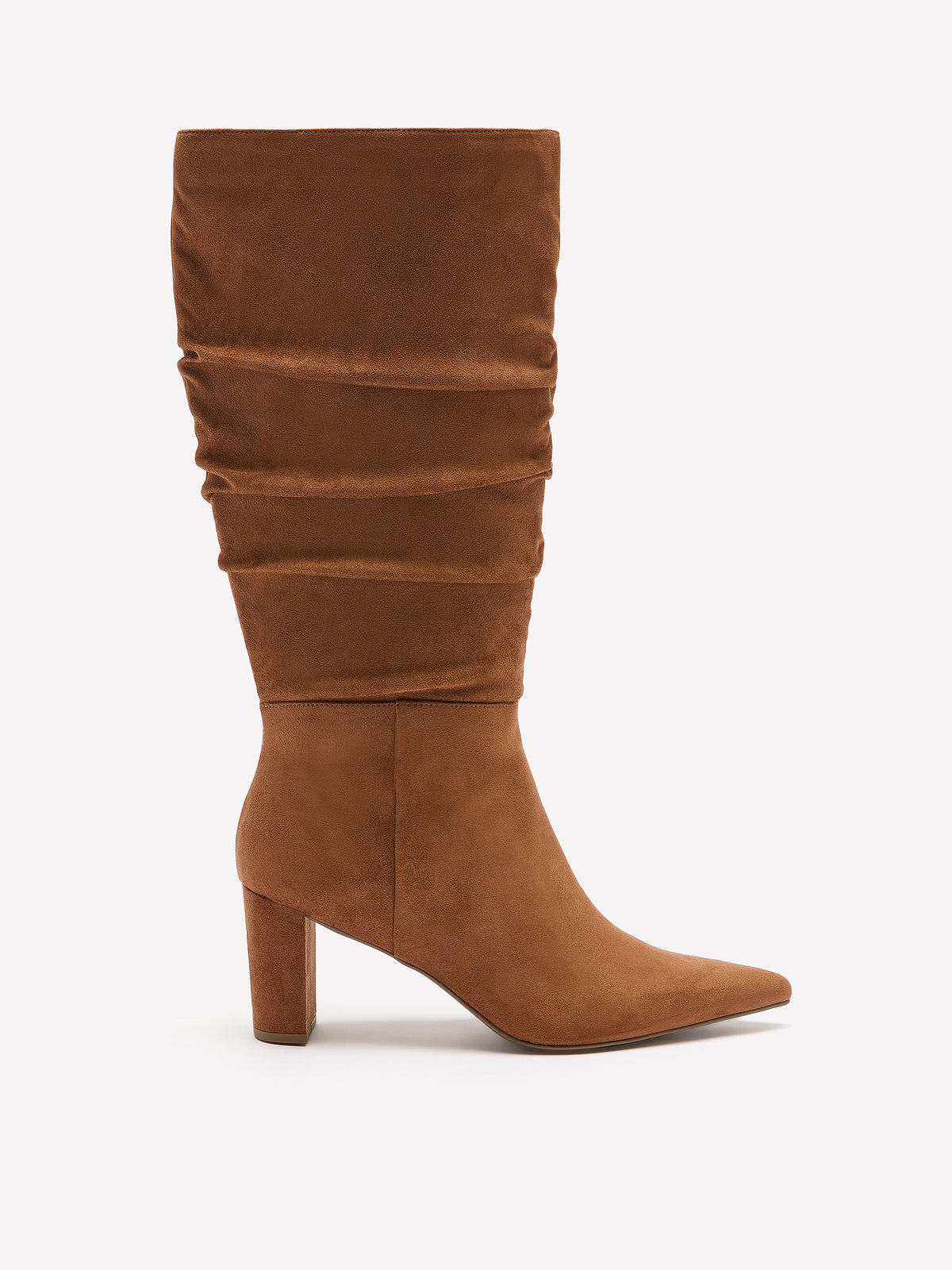 Wide Width, Gianina Microsuede Mid-Heel Pointed-Toe Tall Boot