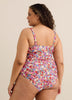 Floral Smocked Bandeau One-Piece Swimsuit
