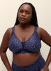 Navy Heart-Print Wireless Padded T-Shirt Bra - ti Voglio