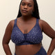 Navy Heart-Print Wireless Padded T-Shirt Bra - ti Voglio