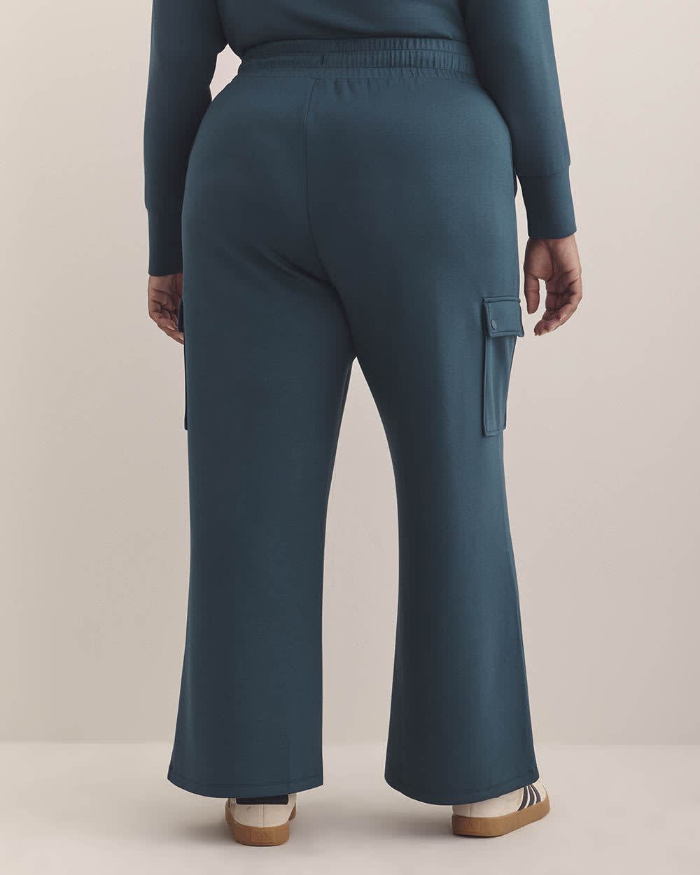 Pantalon cargo en tricot léger à jambe large, petite - Active Zone