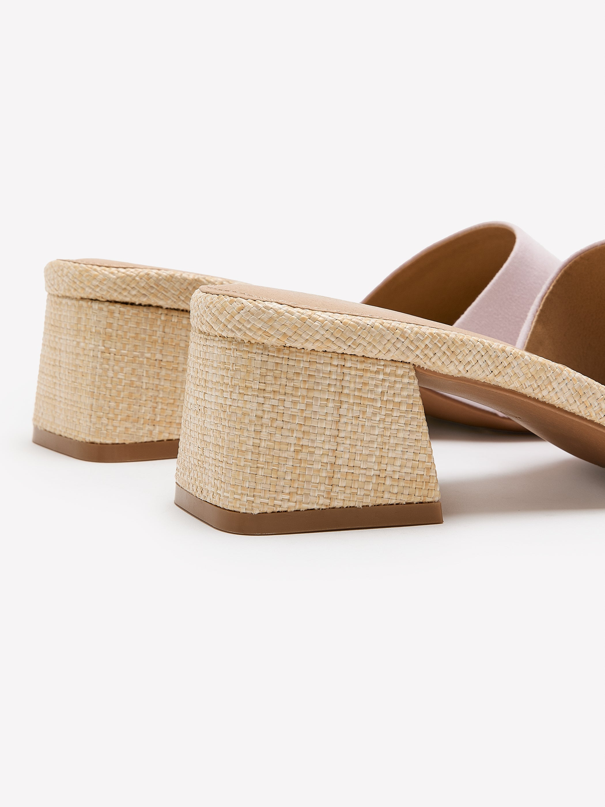 Extra Wide Width, Faux-Suede Block-Heel One-Band Slide