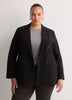 Black Double-Breasted City Blazer