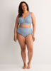 Blue Wireless Padded Scalloped Lace Bra - ti Voglio
