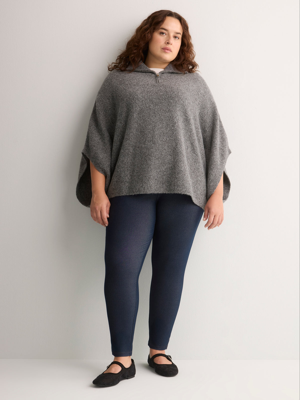 Half Zip Pop-Over Cape