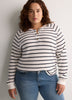 White and Navy Striped Henley Long-Sleeve Tee - Levi's