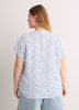 Split Neck Blouse with Extended Sleeves