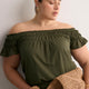 Responsible, Slight Swing Off-Shoulder Knit Top