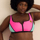 Neon Zippered-Front Crop Swim Top - Body Glove