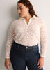 Straight-Fit Lace Polo Top