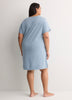 Blue Short-Sleeve Sleepshirt with Squirrel Print - tiVOGLIO