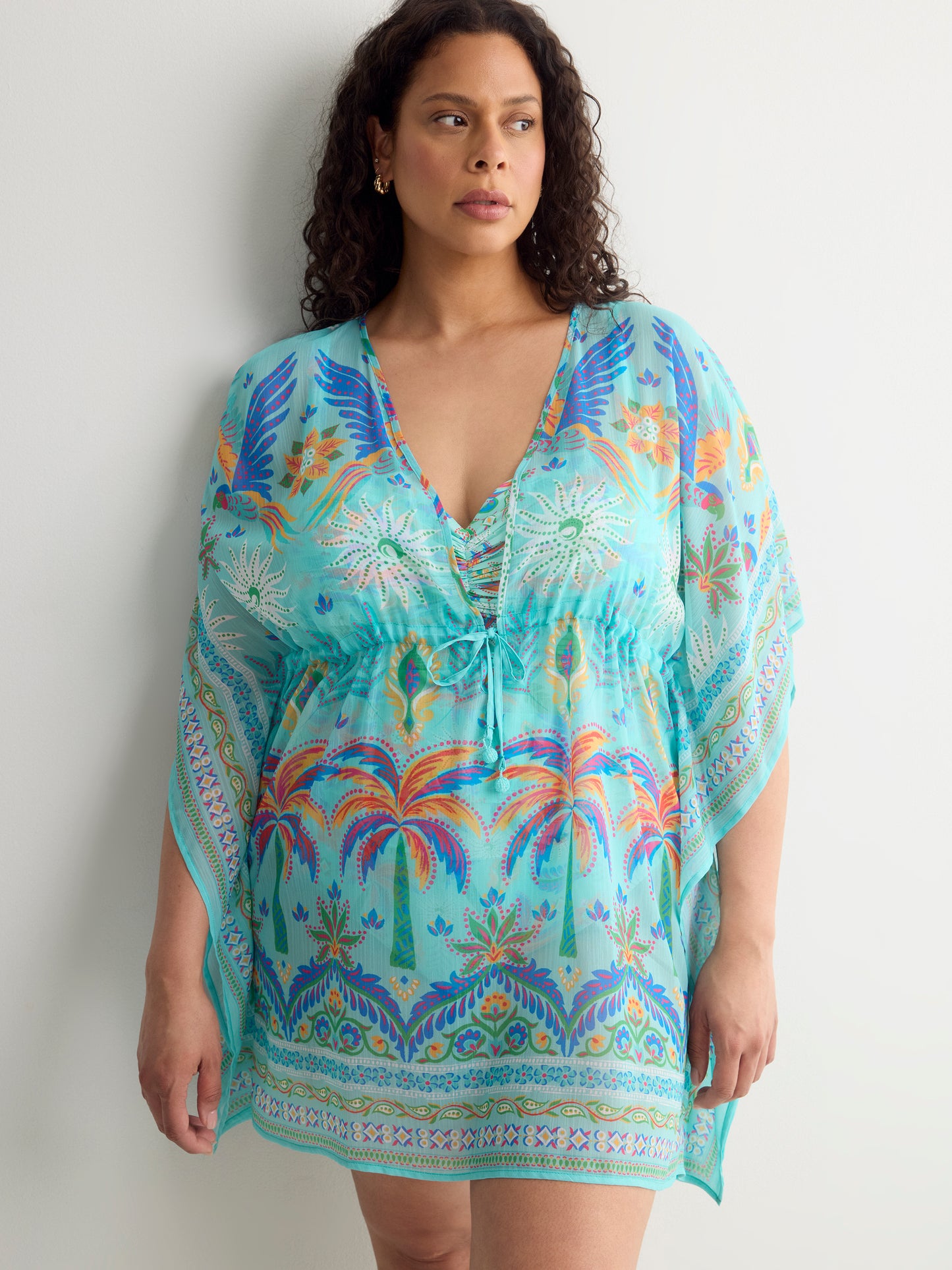 Shirred Bandeau Underwire One-Piece Swim Suit - Bleu by Rod Beattie