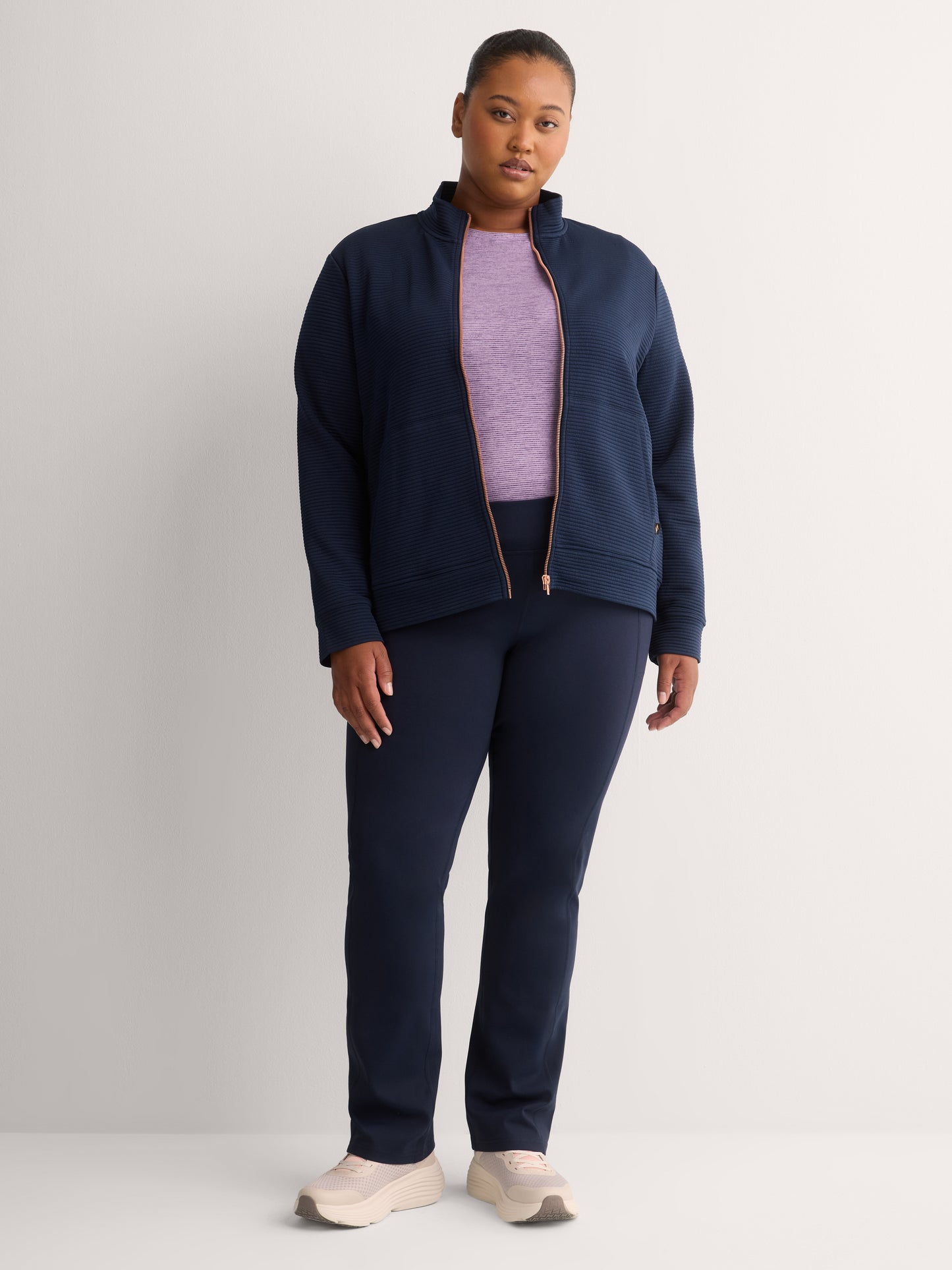 Go Walk Everywhere Ribbed Knit Jacket - Skechers